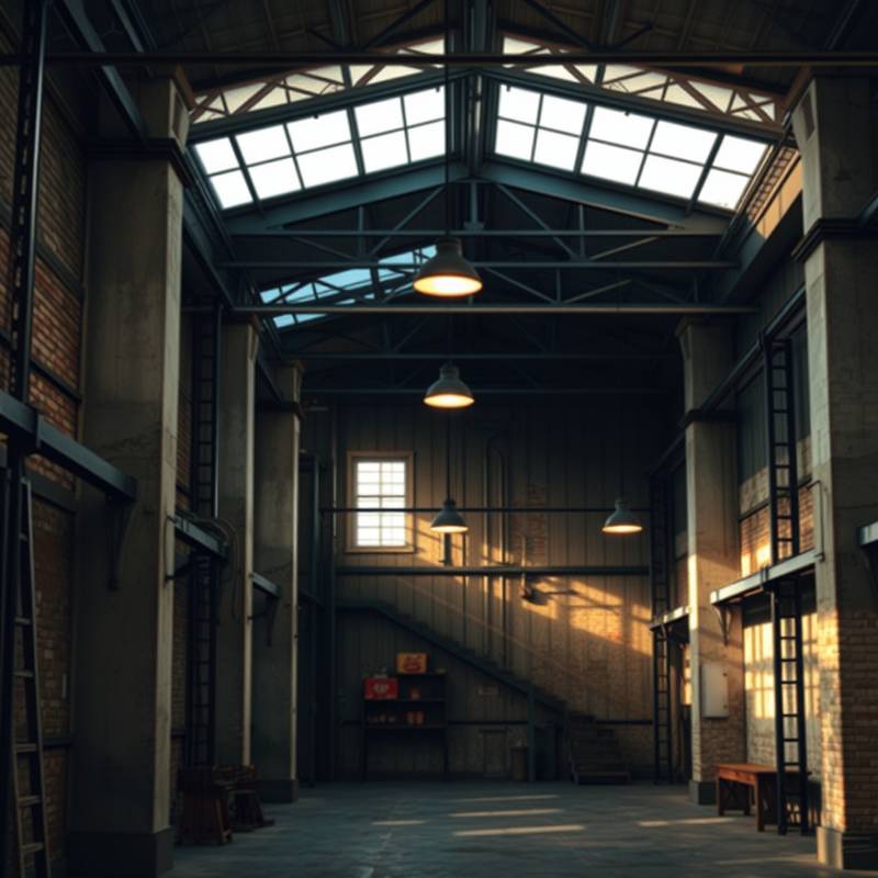 Customizable lighting in the Industrial Loft, perfect for creating a unique atmosphere.